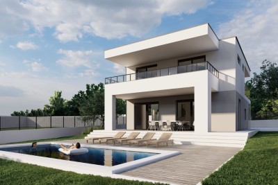 GALIŽANA - Modern house for sale with pool and sea view