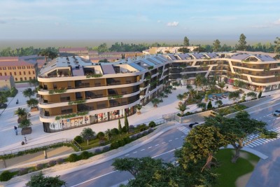 Poreč - neugebauter Geschäfts- und Wohnkomplex, Wohnungsverkauf, S19