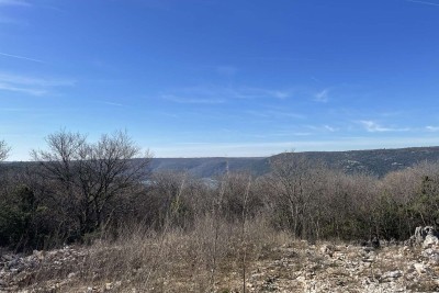 Labin, okolica, građevinsko zemljište sa pogledom na more