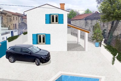 BUTKOVIĆI, SVETVINČENAT – TERRENO EDILIZIO CON PERMESSO PER UNA CASA CON PISCINA