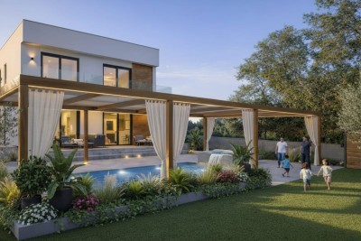 GALIŽANA - Sale of a modern house with a pool, jacuzzi, and sea view!
