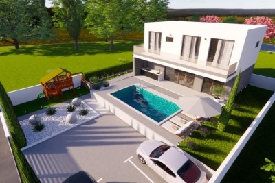 Building land 512 m² with conceptual project – Kanfanar