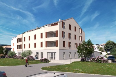 OTOK CRES, GRAD CRES – 2 spalnice + dnevna soba, tretje nadstropje, rhunska novogradnja v strogem centru, 50 m od morja