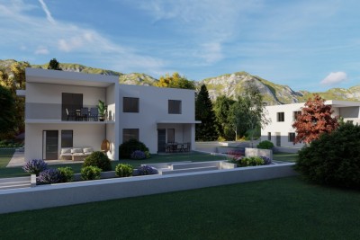 Kastav, Žegoti – Neubau mit 2 Zimmer und WZ, Garage, Garten