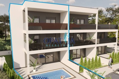 Vir, apartment on 3 floors/pool, south side, near center