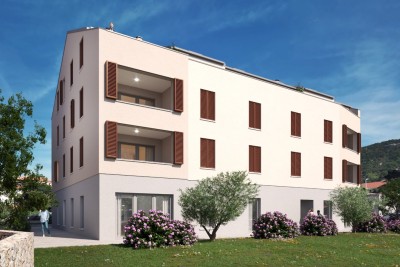 OTOK CRES, GRAD CRES – 2 spalnice + dnevna soba, drugo nadstropje, rhunska novogradnja v strogem centru, 50 m od morja