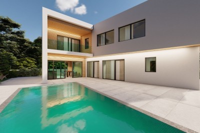 For sale: roh-bau house with a sea view in Pomer.
