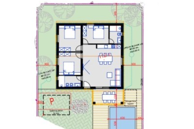 Building plot with project and building permit