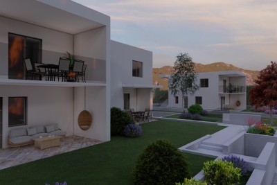 Kastav, Žegoti – Neubau mit 2 Zimmer und WZ, Garage, Garten