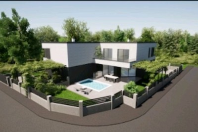 Liznjan, casa bifamiliare con piscina 120m2.