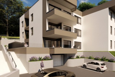 Rijeka, Bivio, 1-sobno stanovanje z dnevno sobo v ekskluzivni novogradnji z vrtom