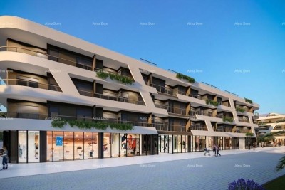 Poreč, im Bau befindliches Wohn- und Geschäftshaus mit Wohnungen und Tiefgaragen
