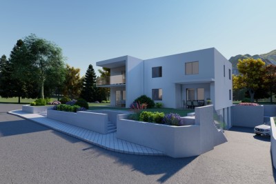 Kastav, Žegoti – Neubau mit 1 Zimmer und WZ, Garage, Garten