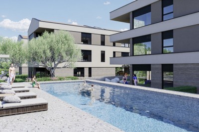 Verkauf von Wohnungen in modernem Neubau mit Gemeinschaftspool, nahe Fažana!