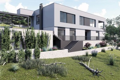 GRAĐEVINSKO ZEMLJIŠTE S GRAĐEVINSKOM DOZVOLOM I PANORAMSKIM POGLEDOM NA MORE – SVETA MARINA