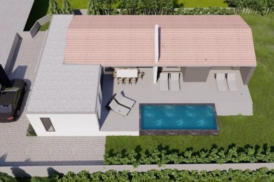 Vendita di una moderna casa a pianterreno, a 2 km dalla spiaggia, vicino a Duga Uvala!
