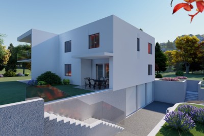 Kastav, Žegoti – Neubau mit 1 Zimmer und WZ, Garage, Garten