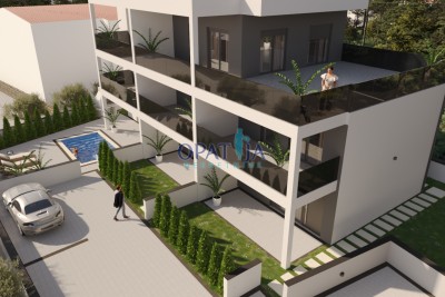 Vir, Wohnung S2 auf 3 Etagen, Dachterrasse Südseite
