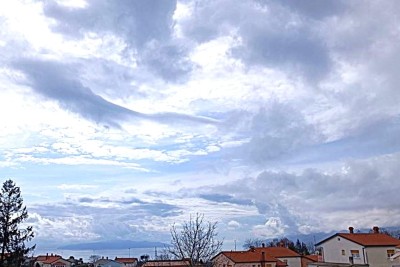 Kastav, građevinsko zemljište 1544m2, pogled na more